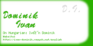 dominik ivan business card